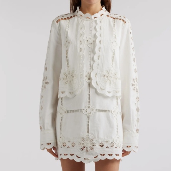 Isabel Marant Dresses & Skirts - NWT Praline Eyelet Embroidered Long Sleeve Cotton Dress